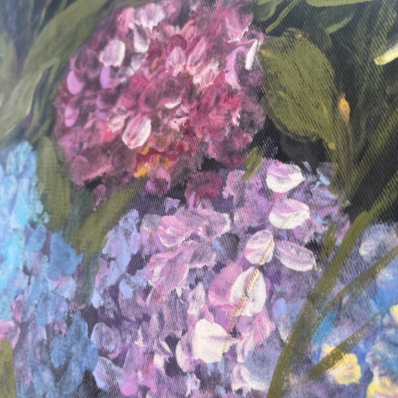 Handpainted eco friendly shoppers tote - Picture 2 of 7